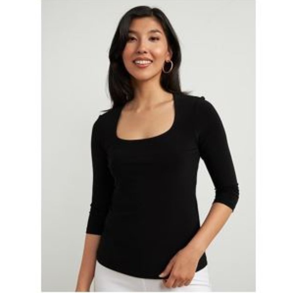 💥FINAL PRICE💥 Joseph Ribkoff Square Neck Black Top Size 12